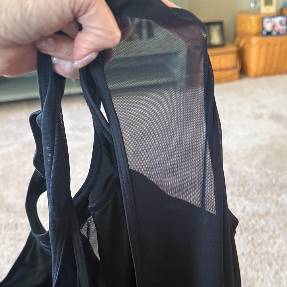 Classic Black One-Piece Swimsuit swim dress - Picture 3 of 6